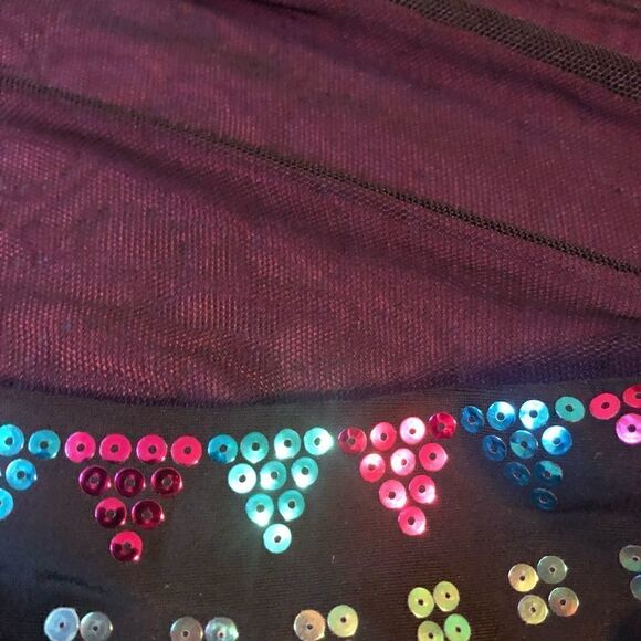 Heart & Harmony tankini  top  with colorful sequin and mesh at halter - Picture 3 of 5